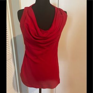 Robert Rodriquez red sleeveless silk top